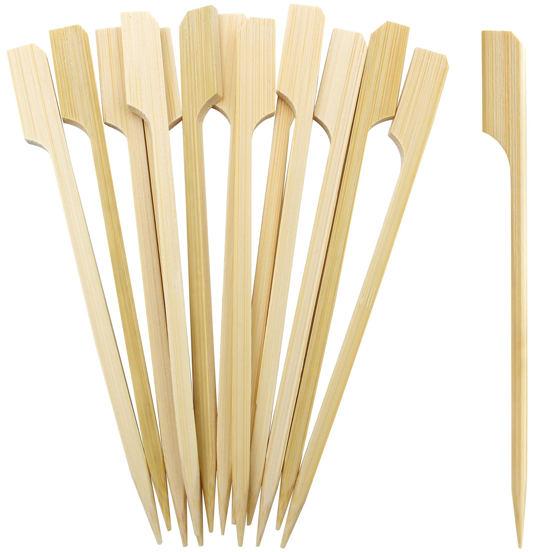 BLUE TOP bamboo paddle picks in a 6 inch size for easy handling and snack assembly.
