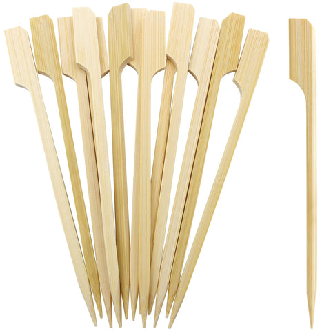 BLUE TOP bamboo paddle picks in a 6 inch size for easy handling and snack assembly.