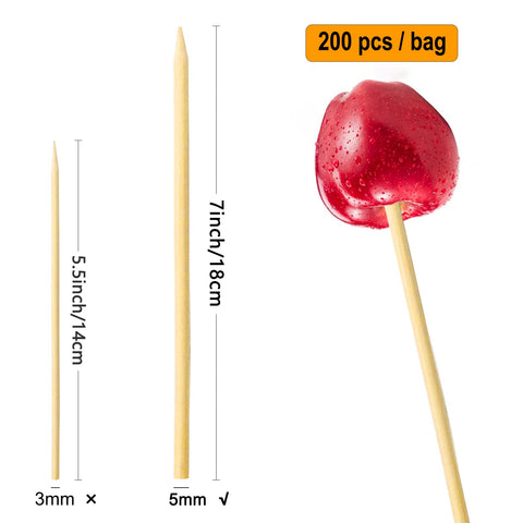 BLUE TOP bamboo skewers bulk 200-piece pack for easy hosting