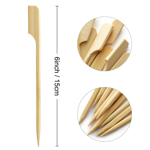 BLUE TOP flat skewers with a smooth finish for splinter-free skewer work.