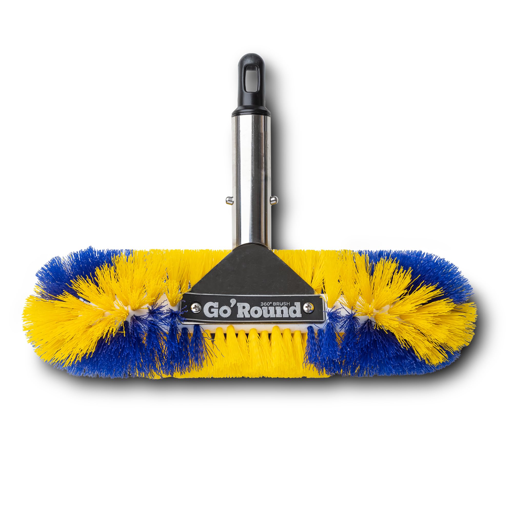 Blue Torrent Pumps GoRound 360 Pro pool brush cleans a 12-inch surface for full coverage.