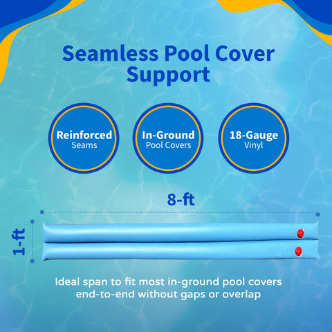 Blue Wave dual-chamber design distributes weight evenly to anchor the cover.