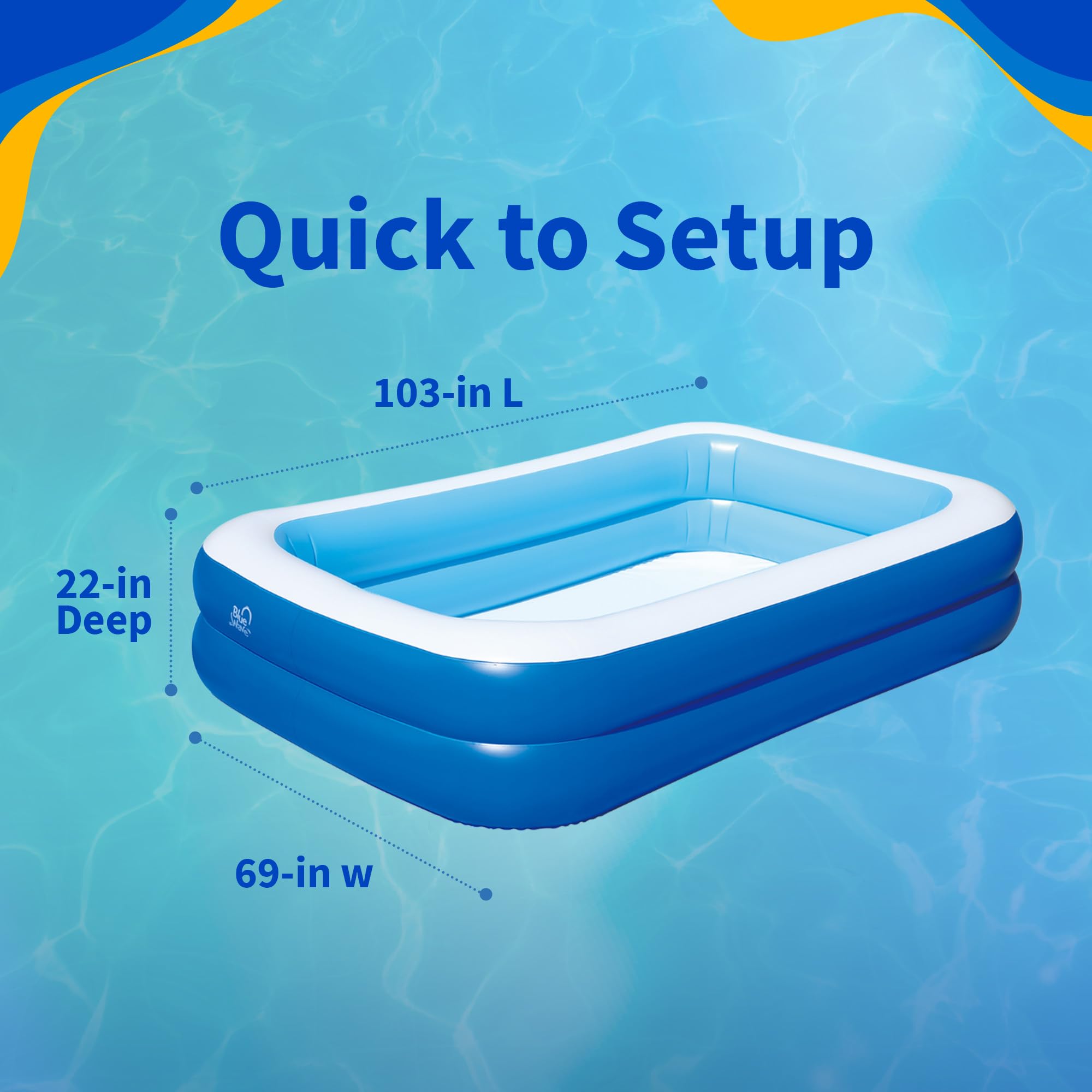 Blue Wave inflatable pool setup is quick, making summer prep effortless.