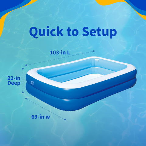 Blue Wave inflatable pool setup is quick, making summer prep effortless.
