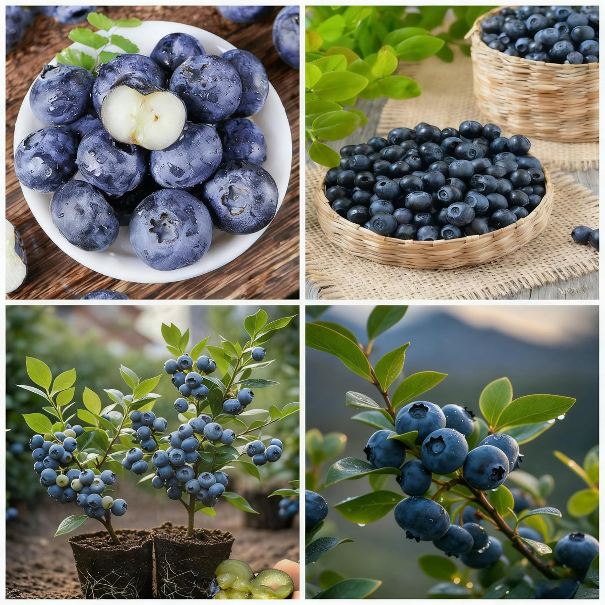 Blueberry bush seeds for planting with seed packet and germination guide