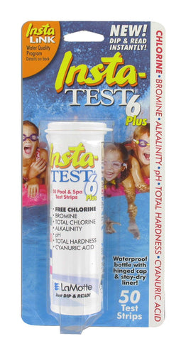 BlueDevil LaMotte 3028 Insta-Test Plus six-way test strip for quick pool chemistry checks and accurate readings