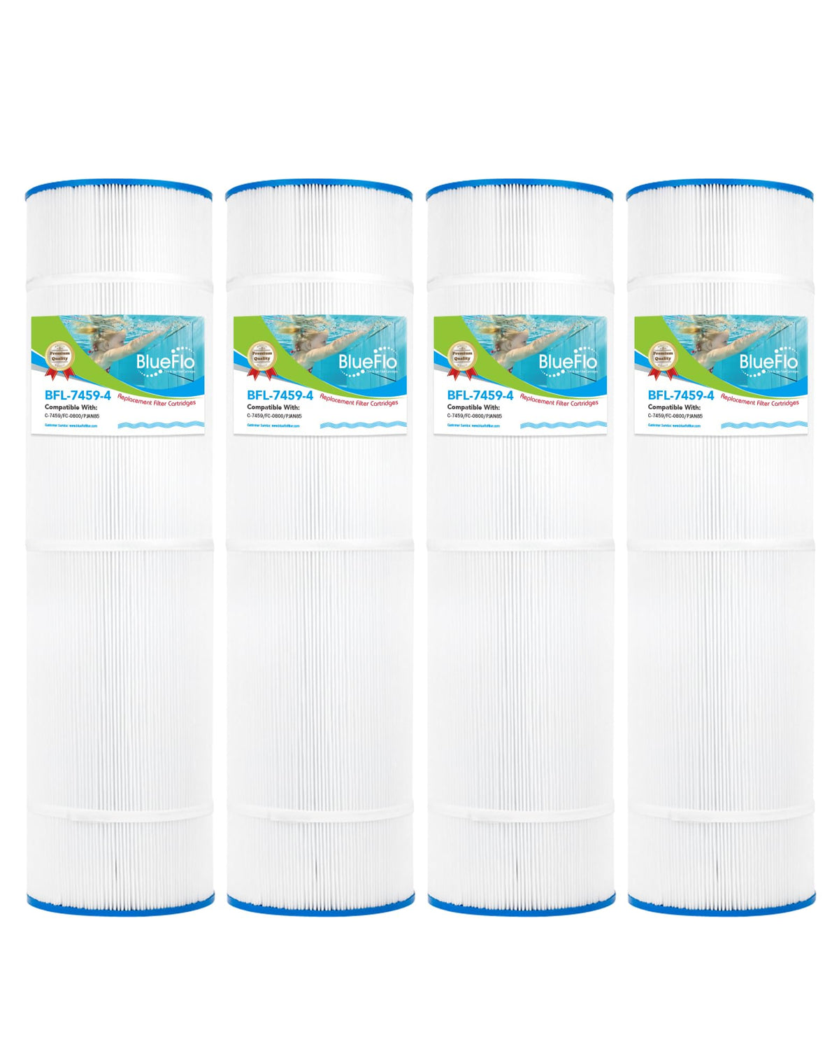 BLUEFLO pool filter cartridge, 27-inch length, delivering enhanced filtration for sparkling pool water