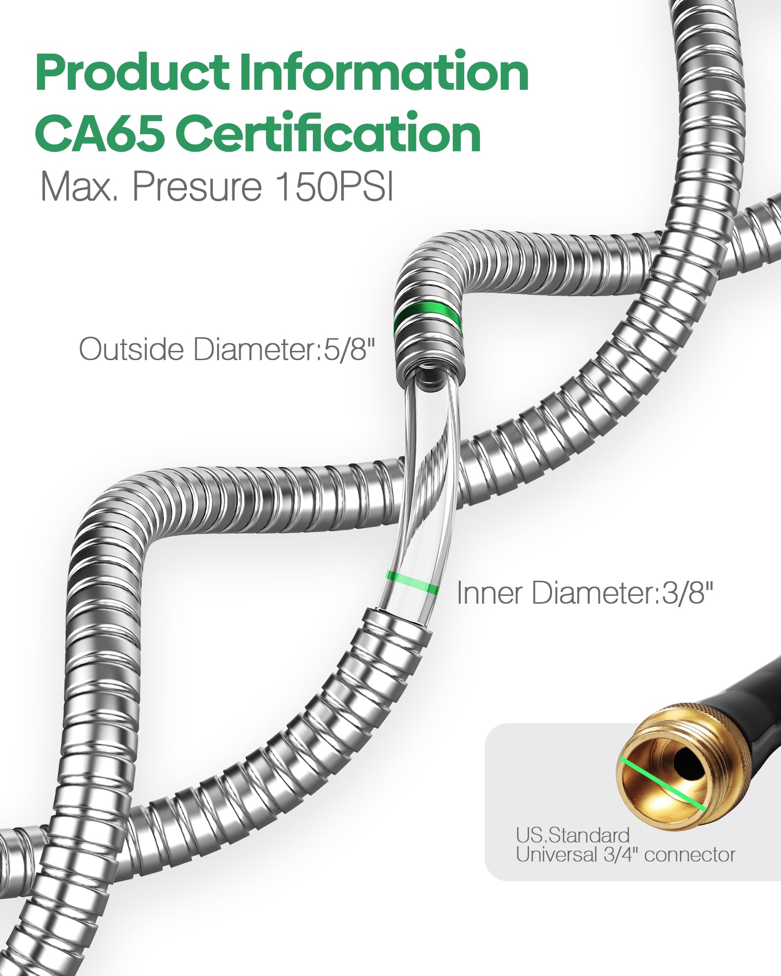 BlueGarden hose lengths cover 1 to 20 feet for flexible spacing.