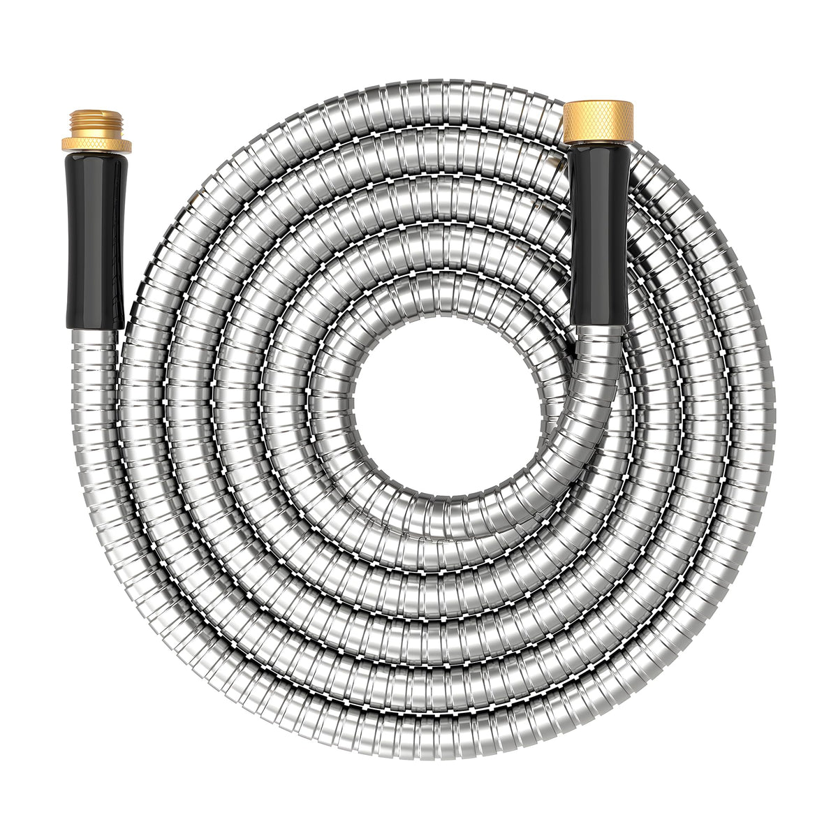 BlueGarden short metal garden hose 10 ft connector for durable outdoor watering