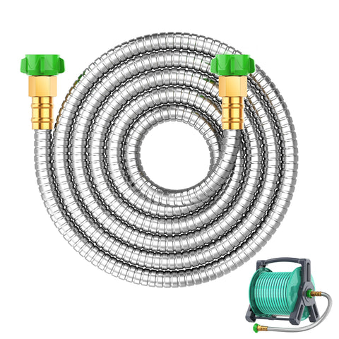 BlueGarden metal hose 10 ft with female to female connector for easy extensions