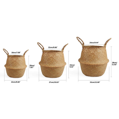 BlueMake Seagrass Belly Basket open-top display enables easy access.