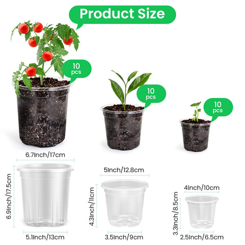 Bluepro 5-inch planters offer versatile seed starting for desks and shelves.