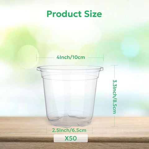 Bluepro 4-inch nursery pot shows drainage holes for healthy root growth.