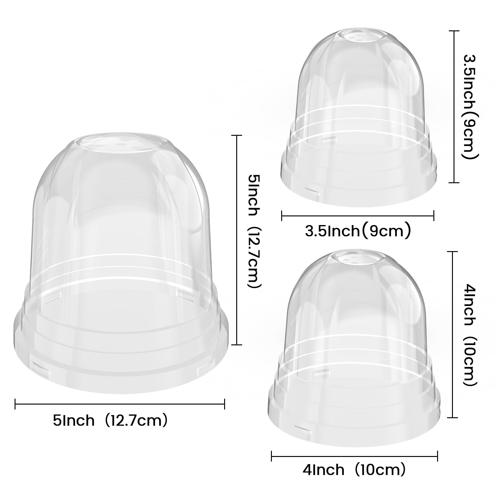 Bluepro crystal-clear dome closeup shows durable, UV-resistant plastic.