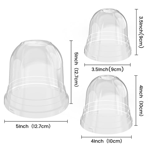 Bluepro crystal-clear dome closeup shows durable, UV-resistant plastic.