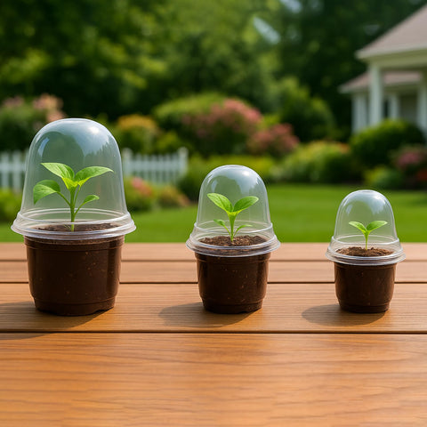 Bluepro ribbed-base pots promote air around roots and stable placement.