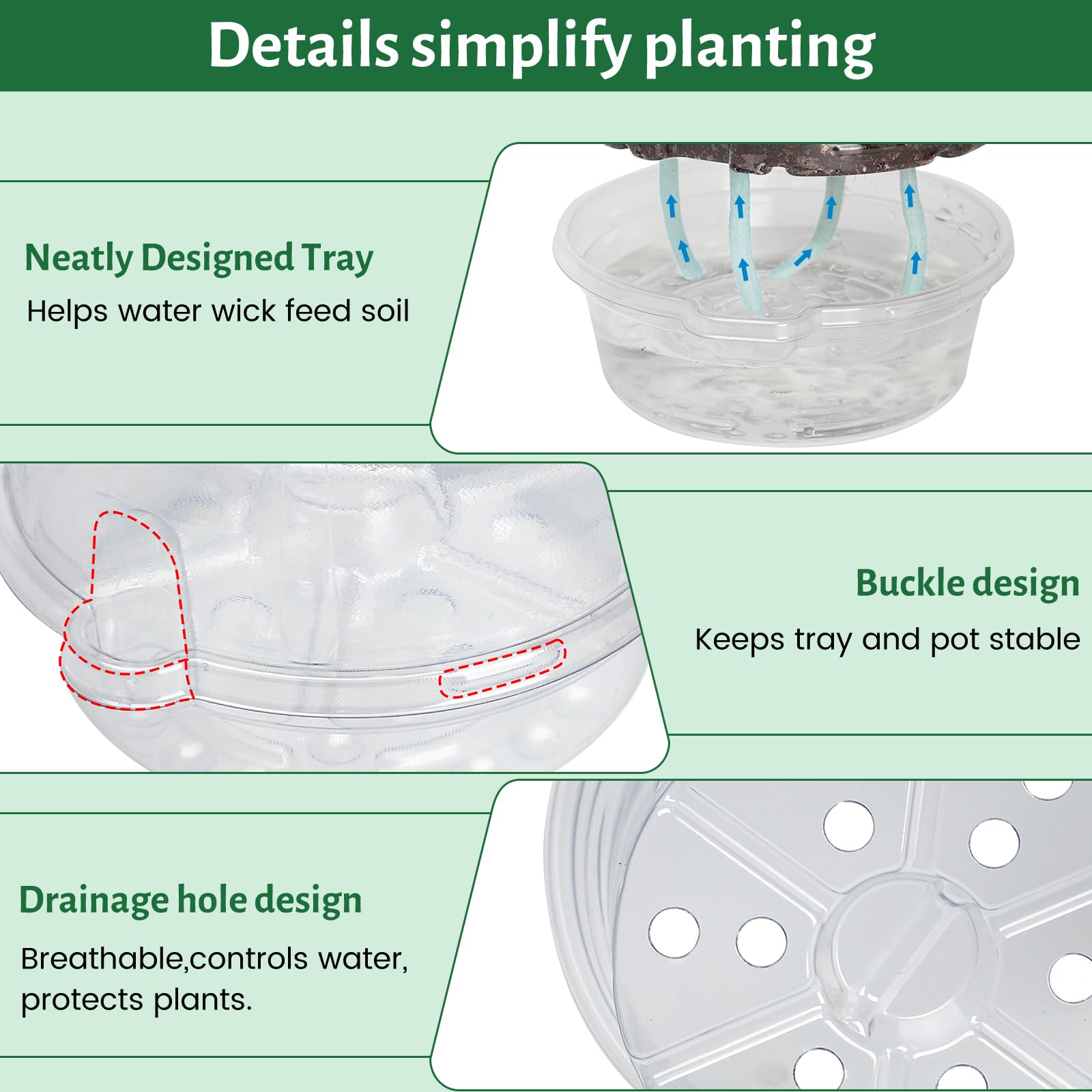 Bluepro pots feature reinforced edges for durable, reusable indoor/outdoor use.