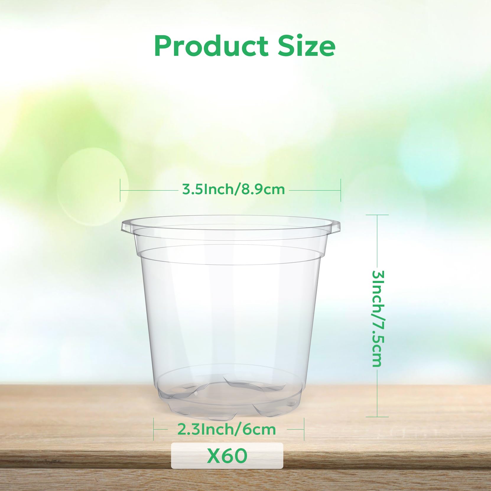 Bluepro seed pot with drainage holes for healthy root airflow