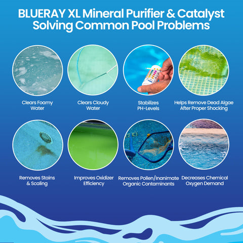 Blueray XL Mineral Pack included helps maintain balanced mineral levels