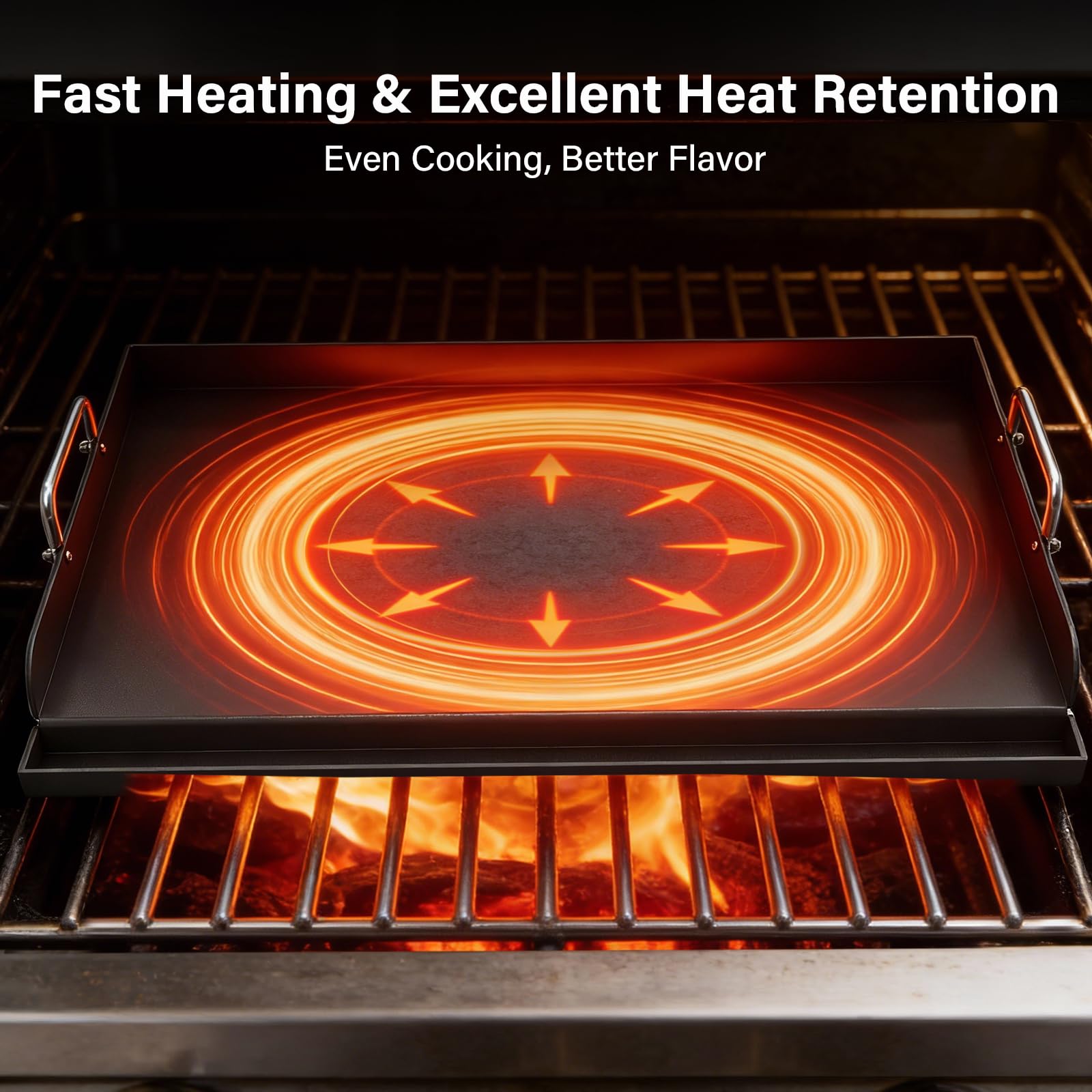 BLUES GRILL PARTS ventilated side panels promote even heat distribution.