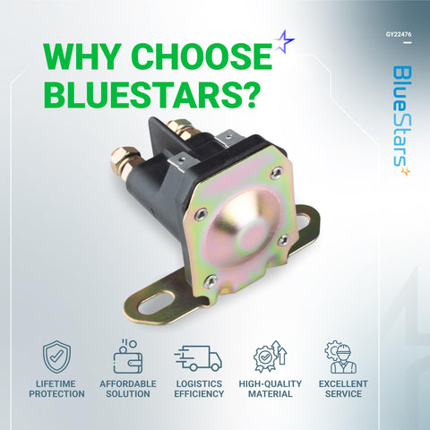 BlueStars 12V starter solenoid tested for consistent electrical response