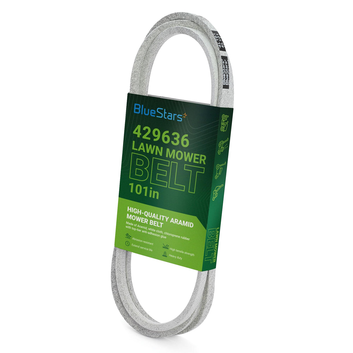 BlueStars 429636 deck belt for 42-inch decks enhances durability and mowing efficiency