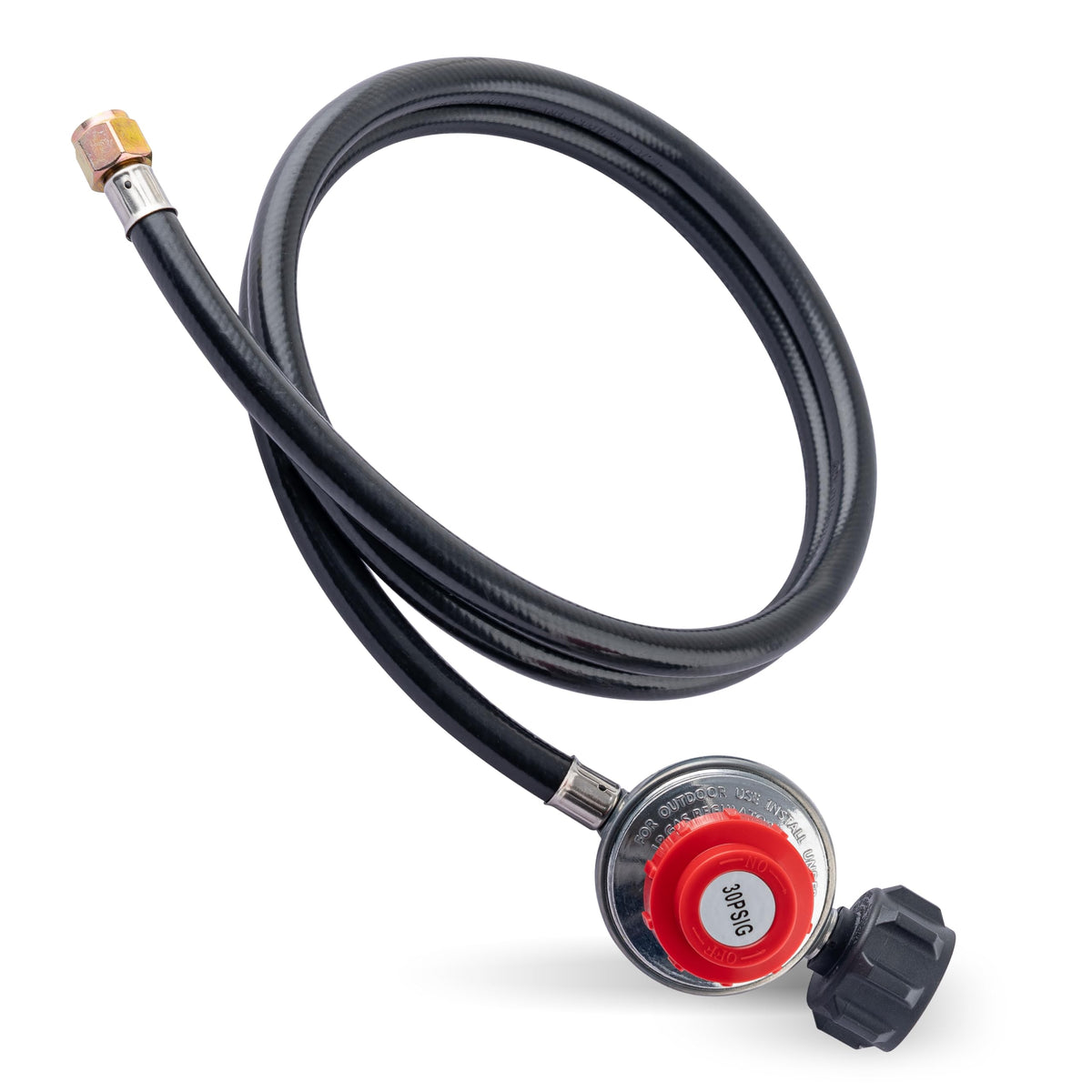BlueStars 4ft propane hose and regulator for versatile outdoor cooking setups.