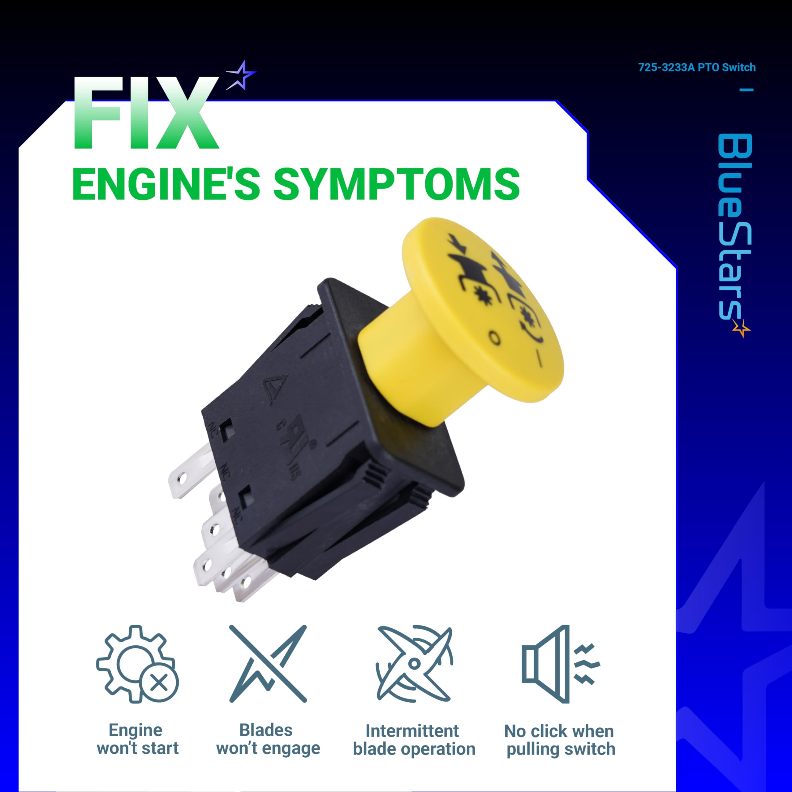 BlueStars 725-3233A yellow casing detail for high visibility during maintenance