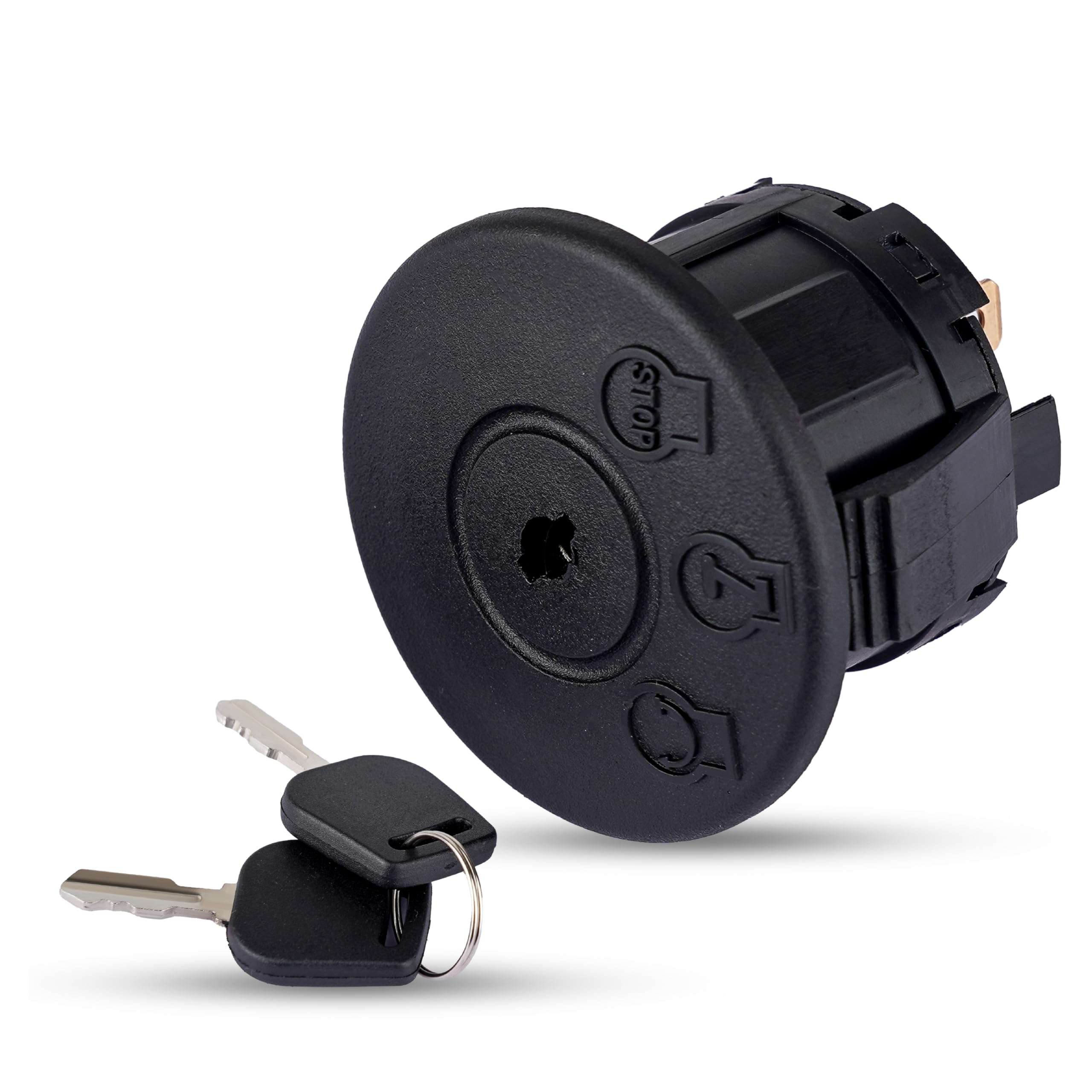 BlueStars 925-04228 ignition switch front view with 3-position design and keys