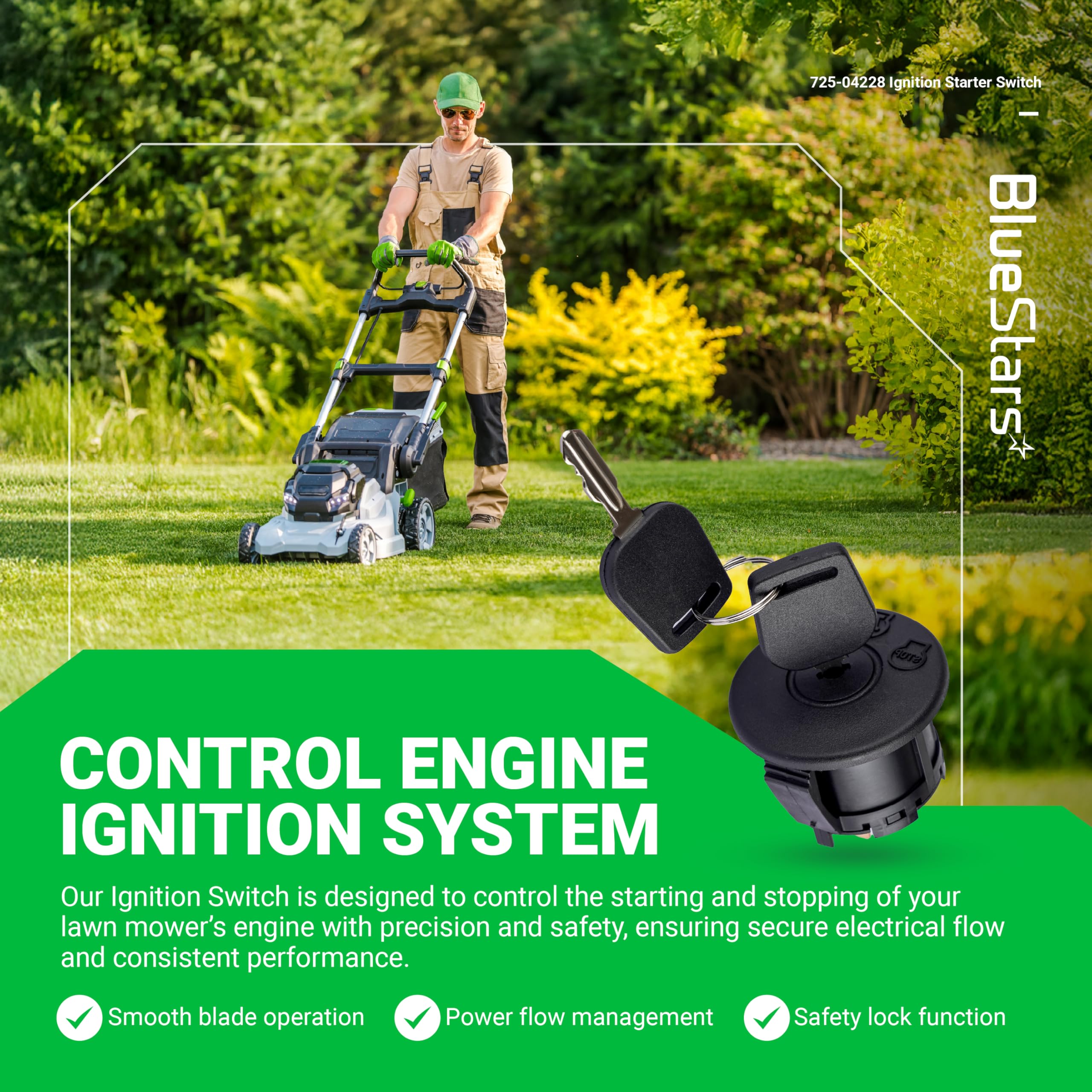 BlueStars package includes two ignition keys for convenience