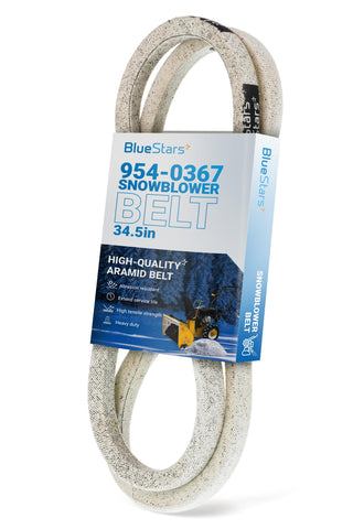 BlueStars 954-0367 drive belt for snow blowers, ready for replacement.