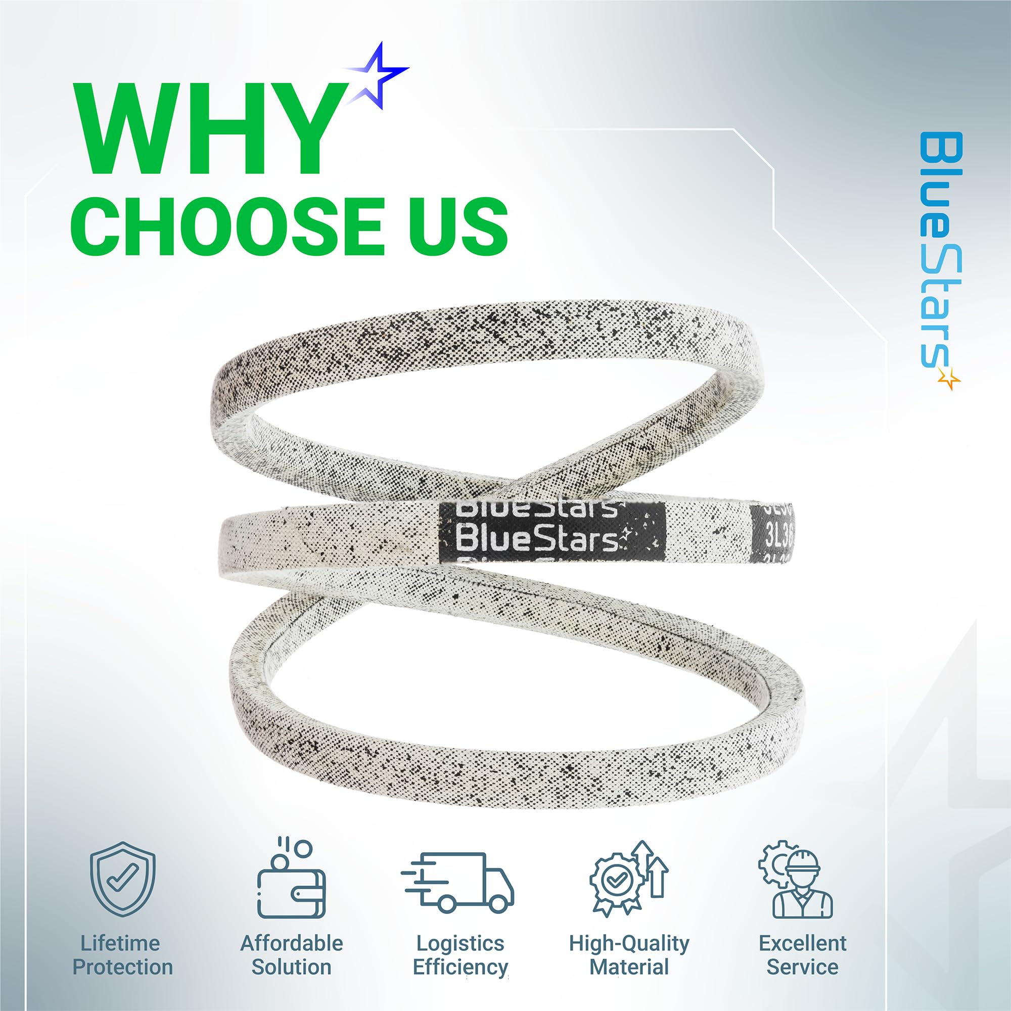 BlueStars 954-04260 belt ready for quick installation