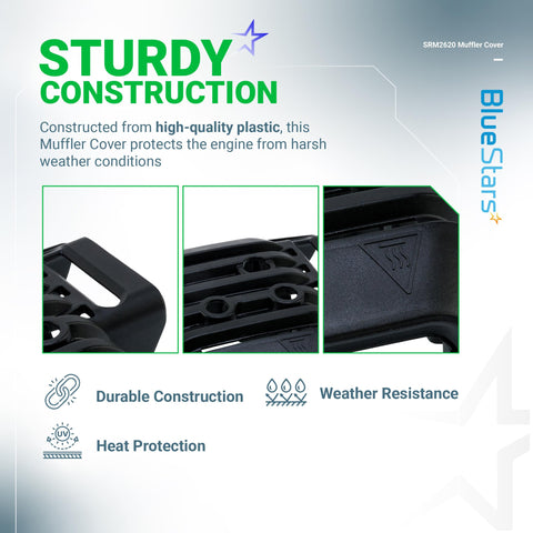 BlueStars A320001200 heat shield feature on muffler cover
