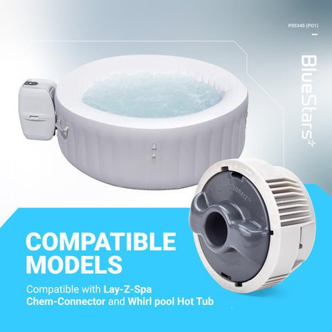 BlueStars adjustable flow enables precise chlorine levels in hot tubs
