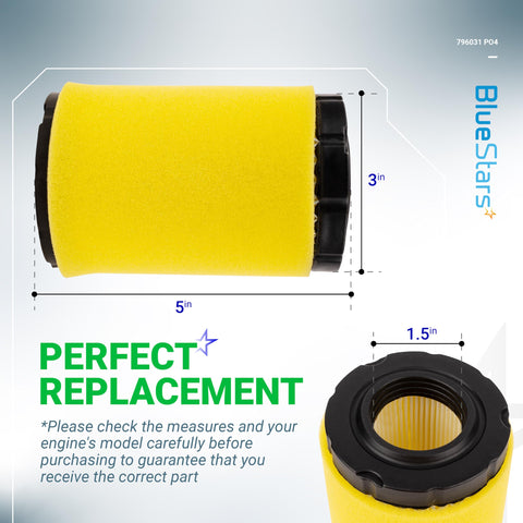 BlueStars air filter compatible with Husqvarna models for upkeep