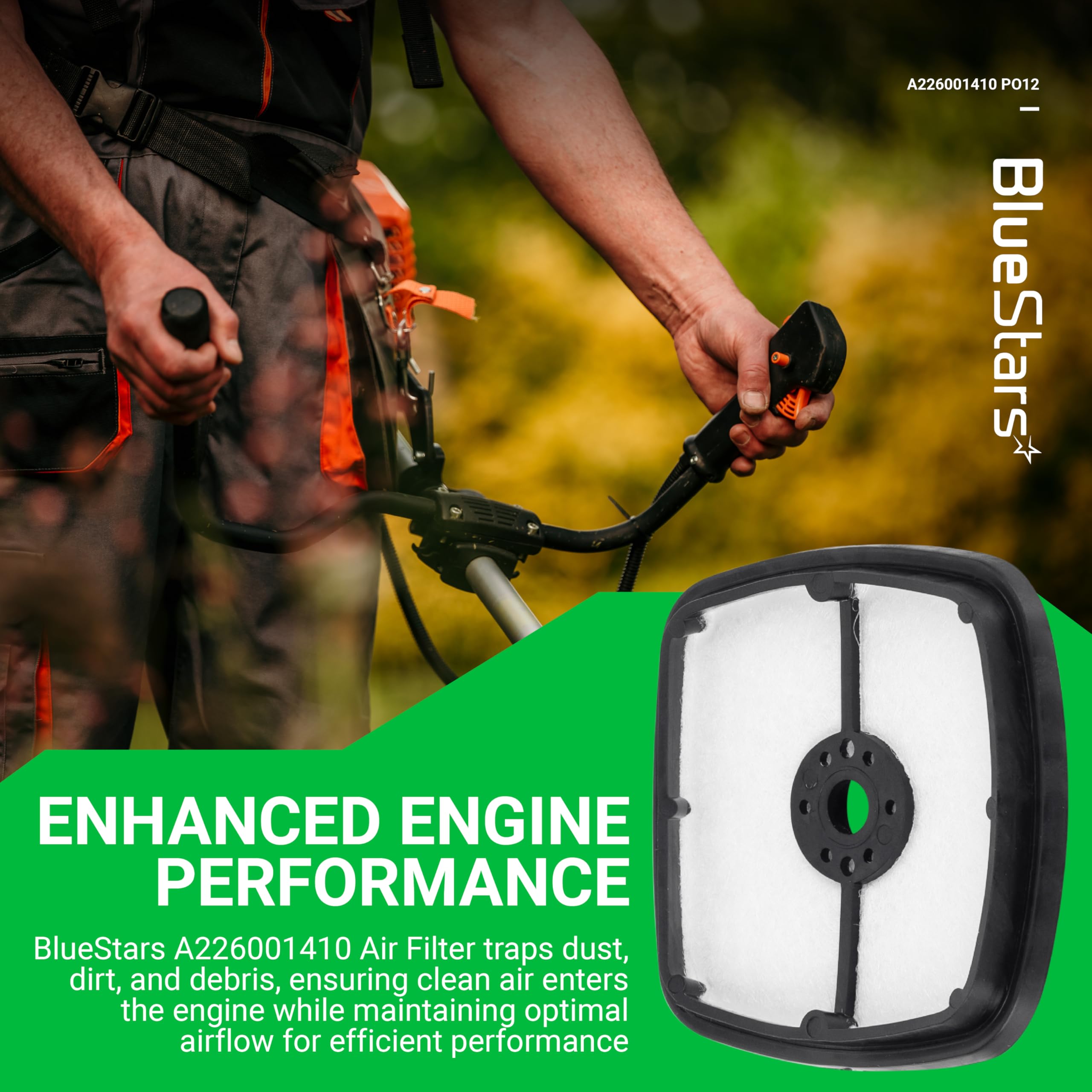BlueStars air filter pack for Echo SRM series ensures reliable starts with filtered air