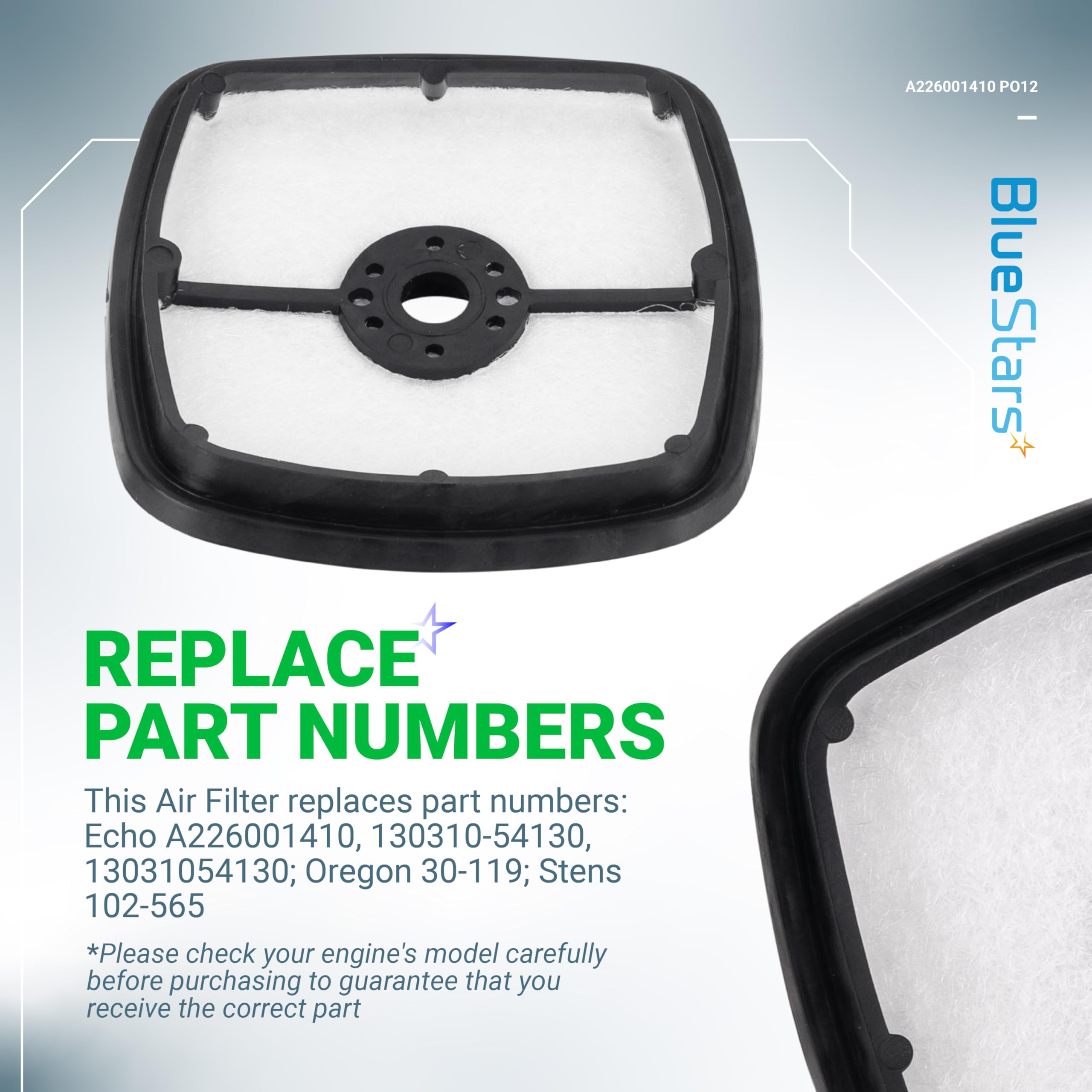 BlueStars air filter pack for PAS2000 series helps protect engine from dust