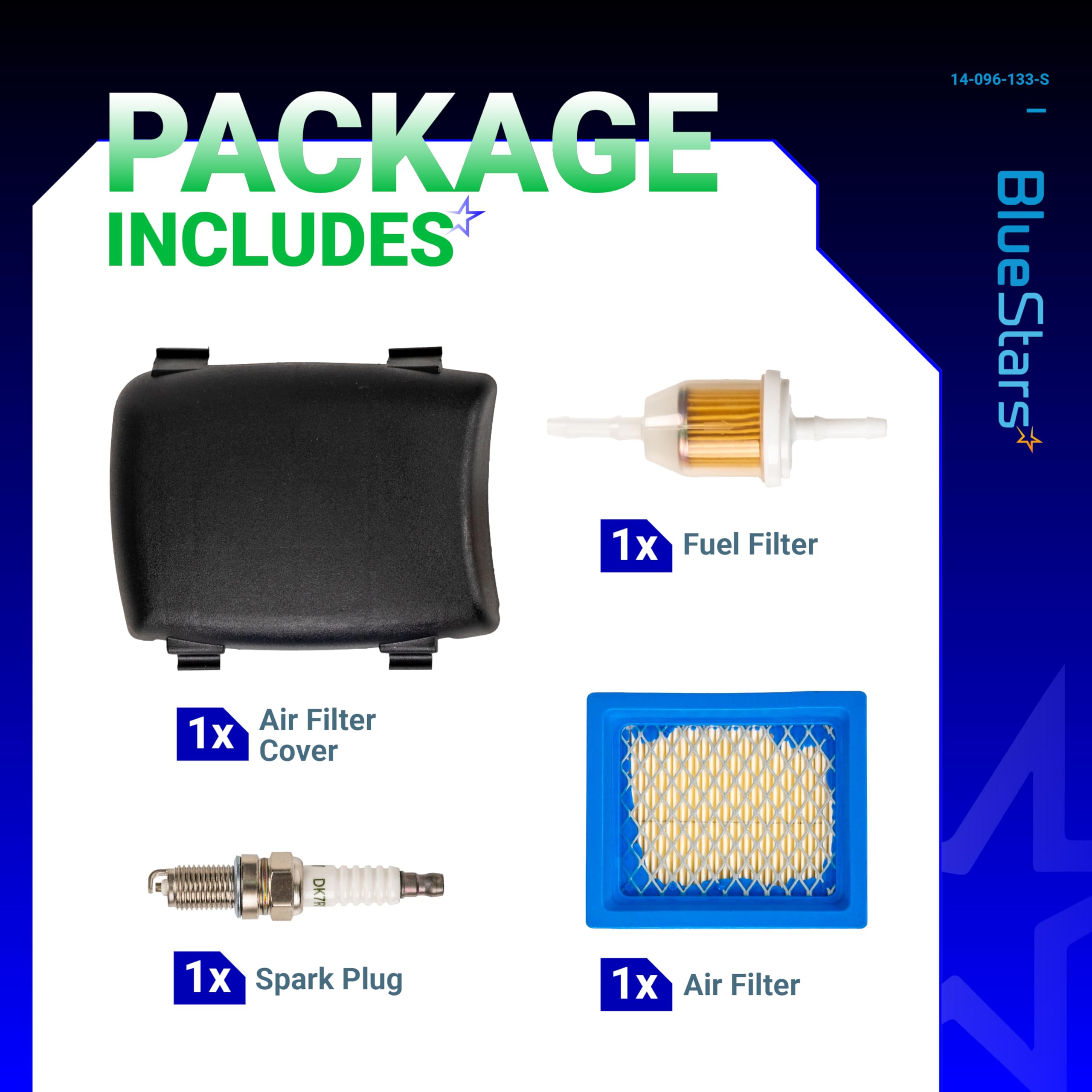 BlueStars air filter for Kohler and Toro engines