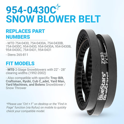 BlueStars belt uses strong bonding glue to minimize slippage in cold weather