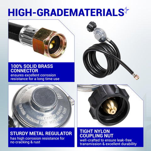 BlueStars brass connectors provide rust-free durability outdoors.