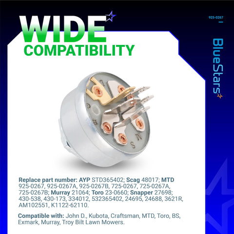 BlueStars brass terminals ensure strong electrical connections for dependable starts.