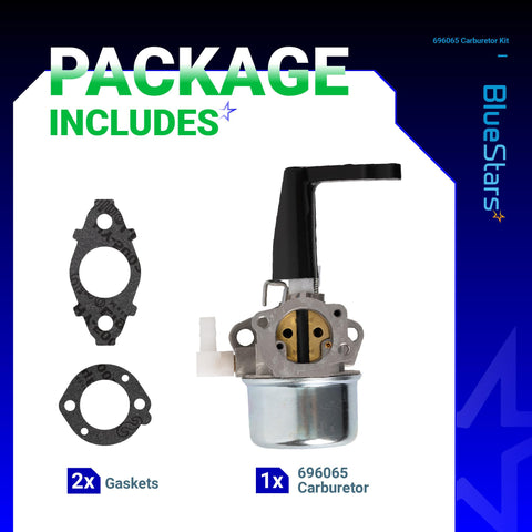 BlueStars mounting gaskets with carburetor kit for secure fit