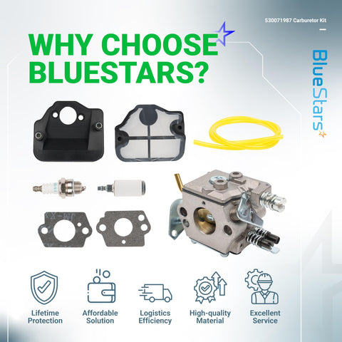 BlueStars carburetor quality close-up underscores durable engine components