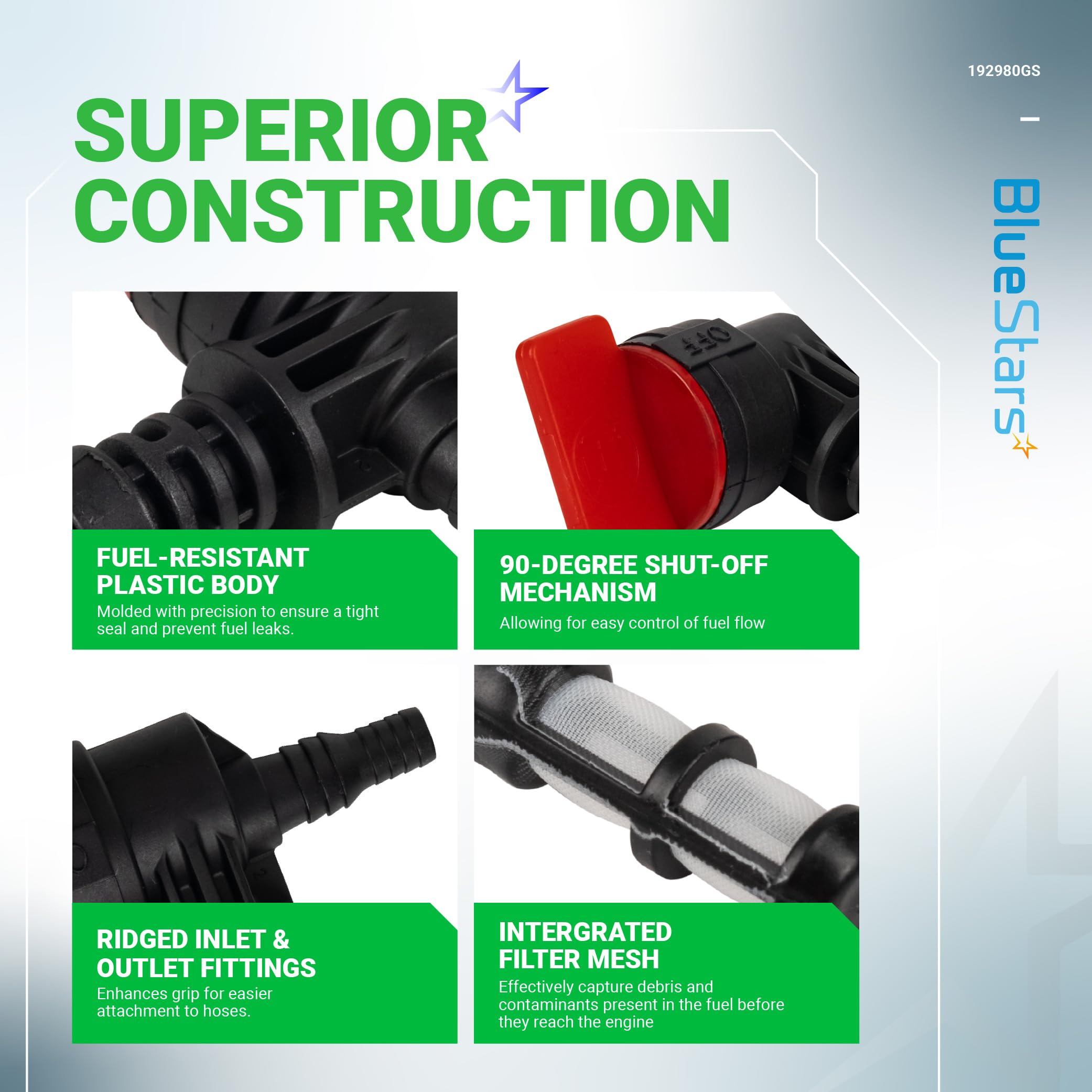 BlueStars clamps pack includes sturdy clamps for secure hose routing.