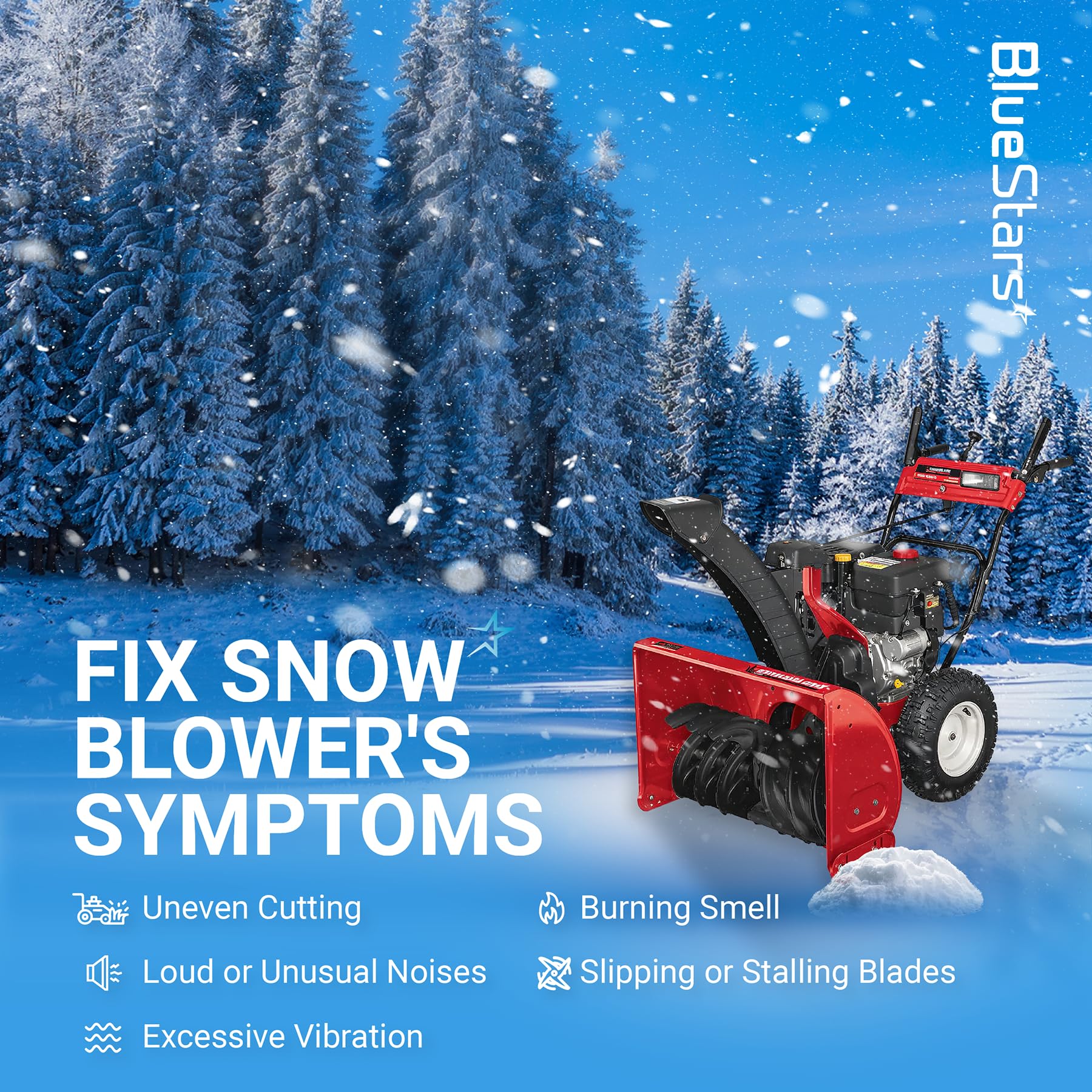 BlueStars compatibility chart helps find 2-stage snow blower matches