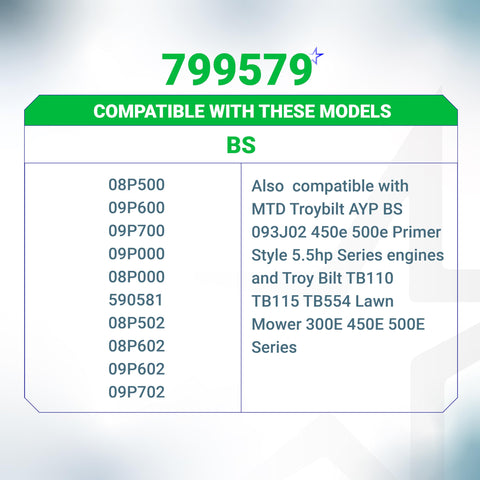 BlueStars compatibility chart image shows 550E-550Ex and 09P600 family fit.