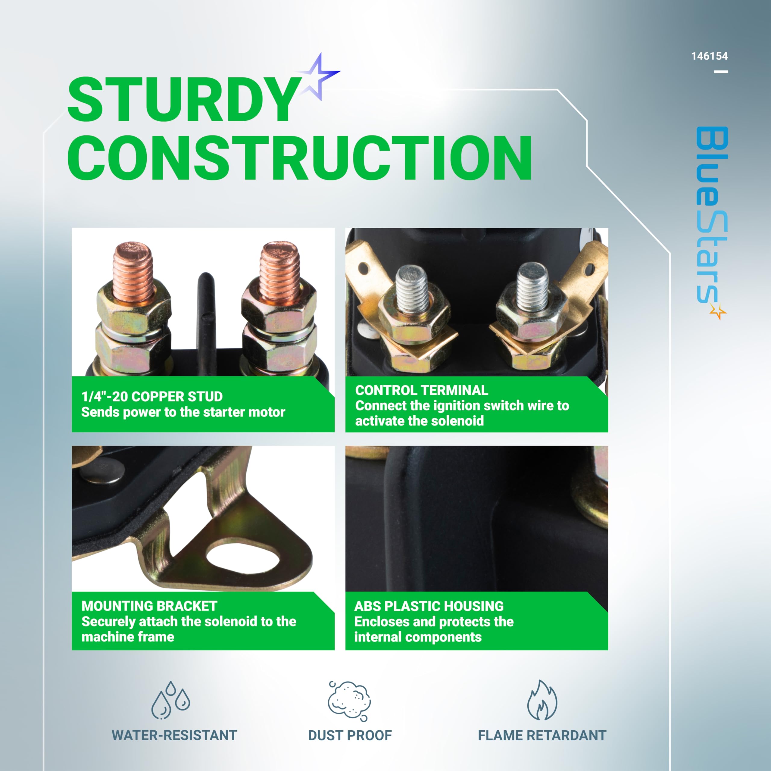 BlueStars compatibility chart features Husqvarna, Craftsman, and Toro models