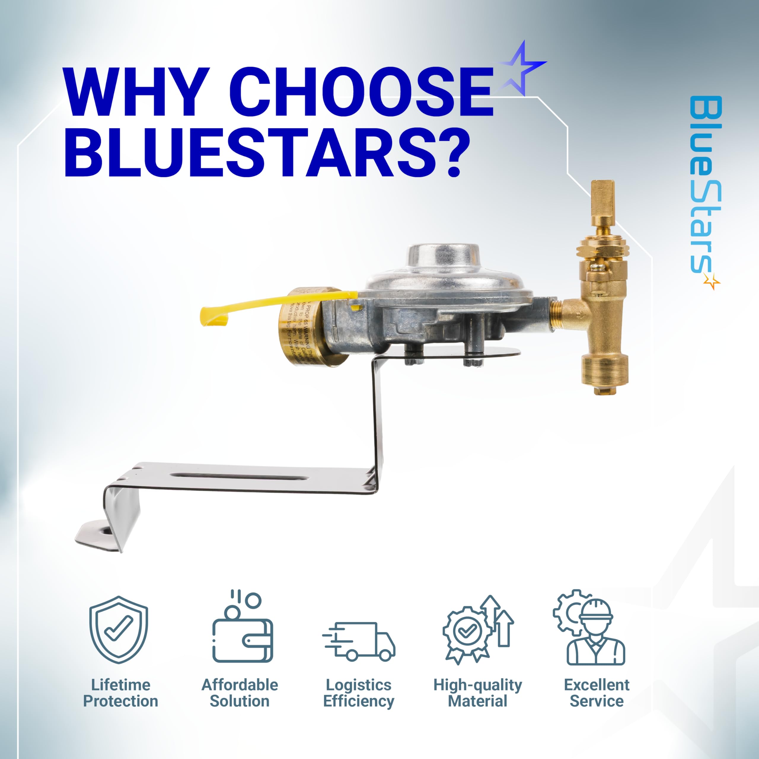 BlueStars CSA-certified safety valve regulator for Weber grills