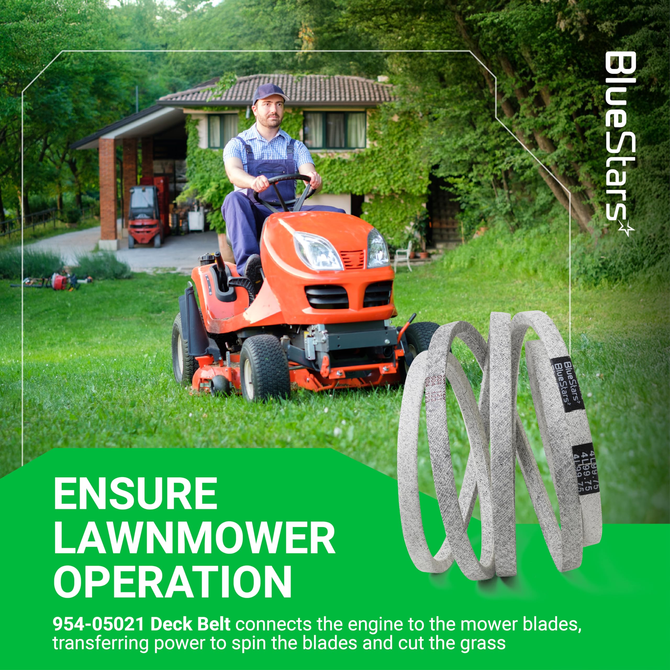 BlueStars 954-05021 belt installed on Cub Cadet XT1 Enduro 42 inch for reliable blade power.