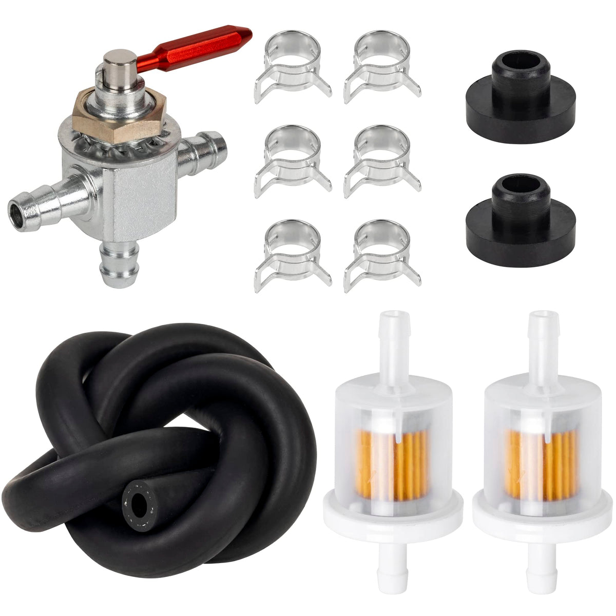 BlueStars cut-off valve for Scag with two-way flow reduces leaks.